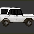 White Classic Off road Vehicle With Square Body And Black Windows Exterior Design