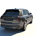 Luxury Black Rolls Royce SUV With Chrome Grille And Large Alloy Wheels