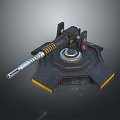 Turret Turntable Railgun Sci-fi Tower Defense Game Tower Defense Sci-fi Turret Game Turret Game Battery 3d model