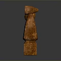 Handcrafted Wooden Human Figure Carvings With Textured Surface And Brown Tone