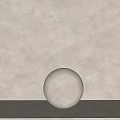 Light Gray Rough Textured Wall With Light Gray Sphere On Light Colored Tabletop