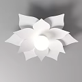 Modern White Flower Shaped Ceiling Lights with Petal Design for Home Interior Decoration