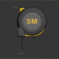 High Quality 5M Tape Measure With Yellow Black Design And Rubber Grip