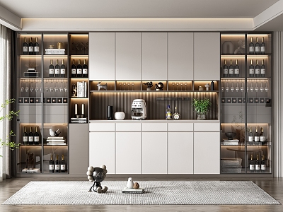 Modern Wine Cabinet 3d model