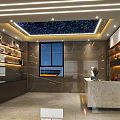 Modern Spacious Restaurant Interior With Dining Tables Colorful Chairs And Pendant Lights
