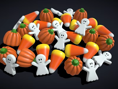 Modern candy toy ornaments combination 3d model