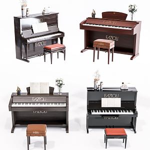 Modern Piano Combination 3d model