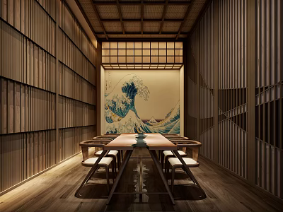 Japanese-style private rooms Japanese cuisine private rooms 3d model