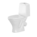 White Ceramic Modern Toilet With Sleek One Piece Bathroom Fixture Design