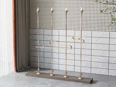 New Chinese Candlestick Floor Lamp Candle 3d model