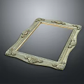 Ornate Carved Decorative Frame With Gold Accents For Home Furniture Decor