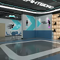 Modern Sports Shoe Specialty Store Interior With Altitude Sign Shelves And Seating Area