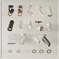 Various Modern Downlights And Spotlights In Black White Designs For Home Lighting