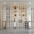 Modern partition glass partition 3d model