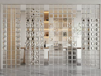 Modern partition glass partition 3d model