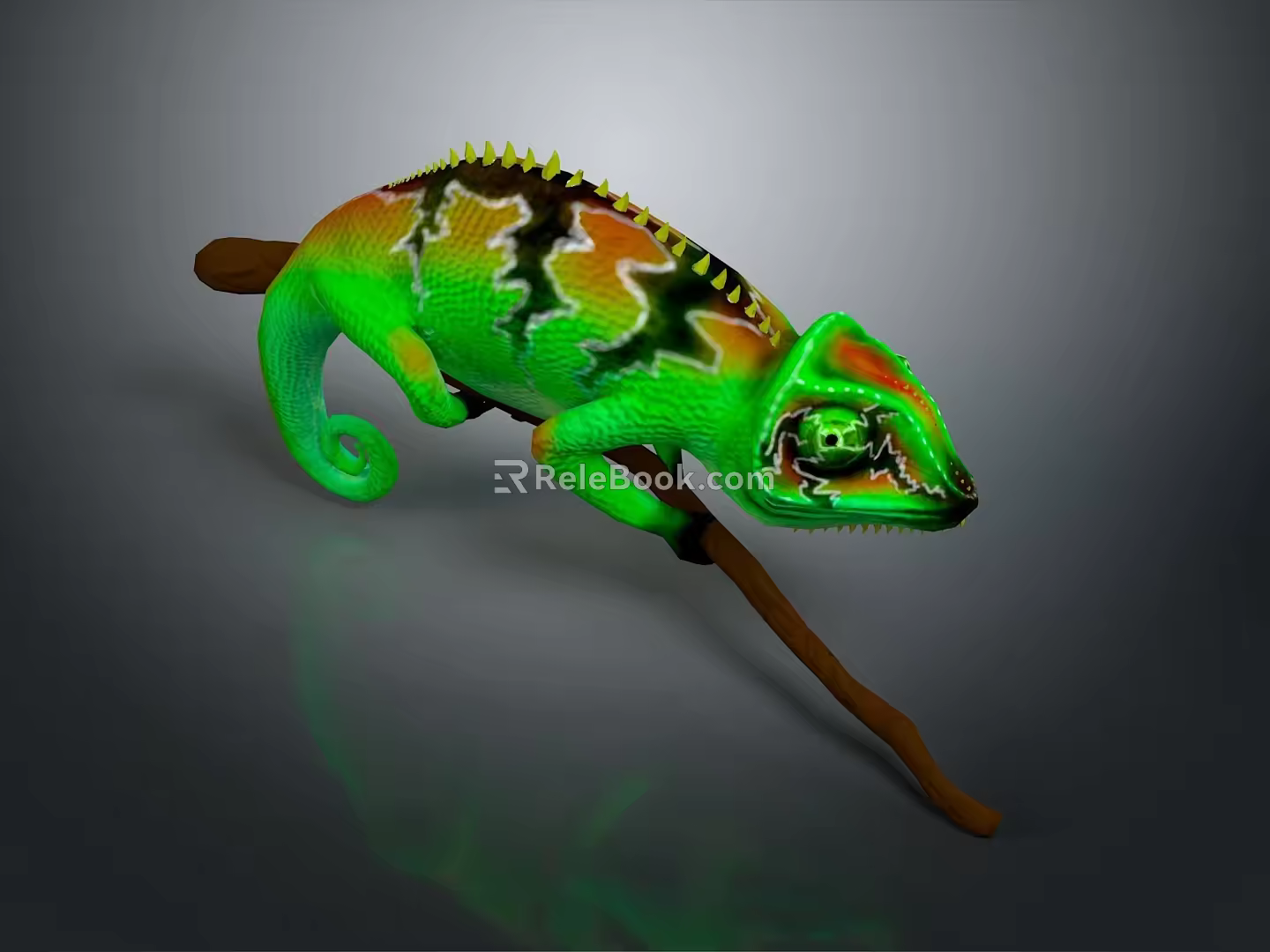 Lizard Anime Lizard Chameleon Cartoon Lizard Reptile Cold Blooded Animal Reptile Class 3d model