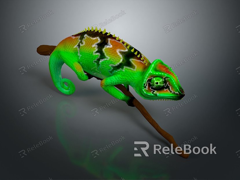 Lizard Anime Lizard Chameleon Cartoon Lizard Reptile Cold Blooded Animal Reptile Reptile Class model