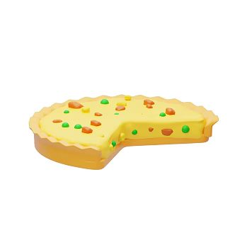 Modern Cake Bread Cartoon Cake Cartoon Bread 3d model