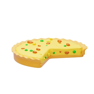 Modern Cake Bread Cartoon Cake Cartoon Bread 3d model