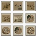 Traditional Bird And Plant Art Prints With Framed Wall Decor In Classic Style