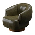 Merrick leather swivel chair 3d model