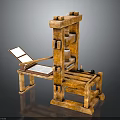 Vintage Wooden Printing Press With Open Book And Classic Design Elements