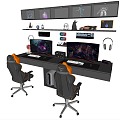 Modern Home Decoration E-sports Table and Chair Computer Table and Chair 3d model