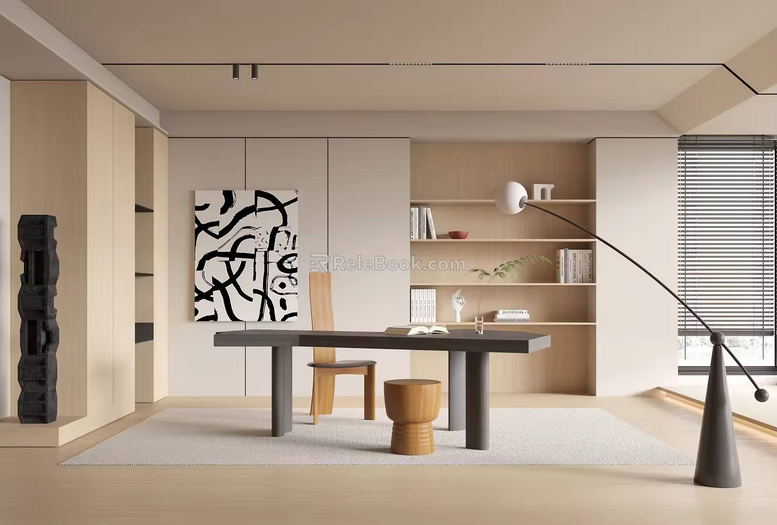 Modern study 3d model