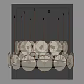 Elegant Modern Hanging Pendant Light With Round Glass Shades And Brass Frame Design