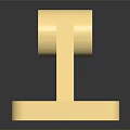 Golden Metal Mechanical Bracket With Base And Holes Structural Part Design