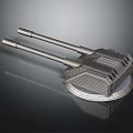 Twin Barrel Metallic Weapon Structure With Circular Base And Reinforced Design 3d model