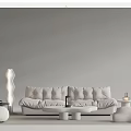 Modern Cassina Sofa Coffee Table Combination 3d model