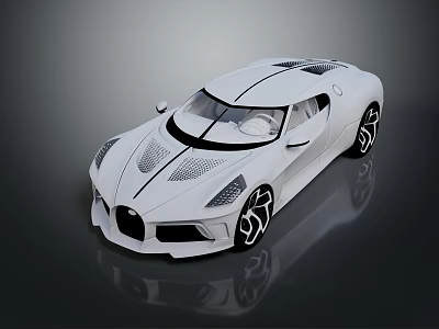 Modern White Sports Car With Sleek Aerodynamic Body Design And Stylish Wheels 3d model