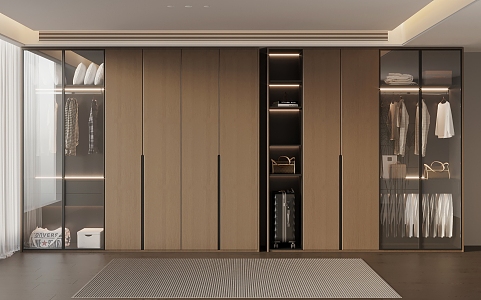 Italian Minimalist Wardrobe 3d model