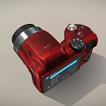 Samsung Red Digital Camera With High Resolution Lens And Compact Design 3d model