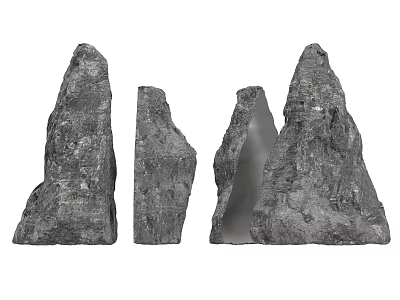 Natural Stone and Wood Materials for Rustic Home Decor and DIY Furniture Projects 3d model