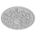 Ornate Circular Ceiling Medallion With Intricate Scroll And Floral Patterns For Elegant Ceiling Lighting 3d model