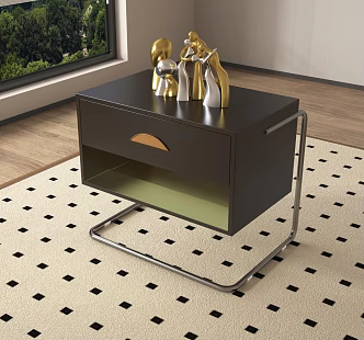 Modern Side Corner Cabinet 3d model