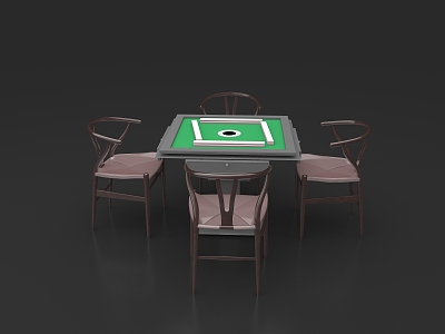 New Chinese Wooden Mahjong Table Chinese Automatic Mahjong Table 3d model