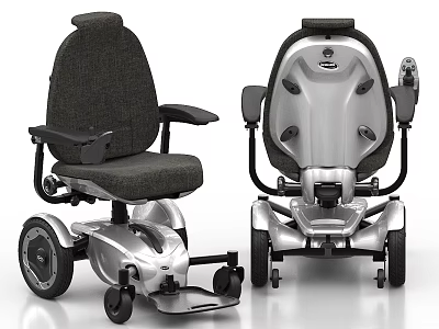 Functional Wheelchair Models Featuring Gray Seats Black Armrests And Silver Frames 3d model