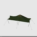 Outdoor Camping Furniture Green Tent With Metal Support Poles And Durable Fabric Cover