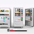 Modern Commercial Vending Machines Filled With Assorted Beverages For Public Areas
