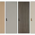 Modern Hinged Doors In Various Wood Grain Colors With Stylish Handles