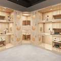 Wooden Cat Furniture with Multiple Shelves and Cozy Beds for Pet Living