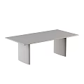 Modern Simple Wooden Table With Unique And Rectangular Leg Designs 3d model