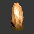 Natural Crystal Himalayan Salt Lamp Decorative Ornament Set With Wooden Base And Warm Light