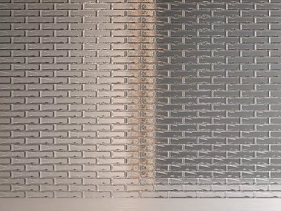 Transparent Glass Block Partition Design For Modern Interior Space Division 3d model