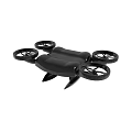 Sleek Black Quadcopter Drone With Four Propellers And Compact Modern Design