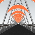 Modern Bridge Landscape Bridge Special-shaped Bridge Cable Bridge 3d model