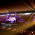 Grand Stage Design With Bright Stage Lights And Large LED Screen